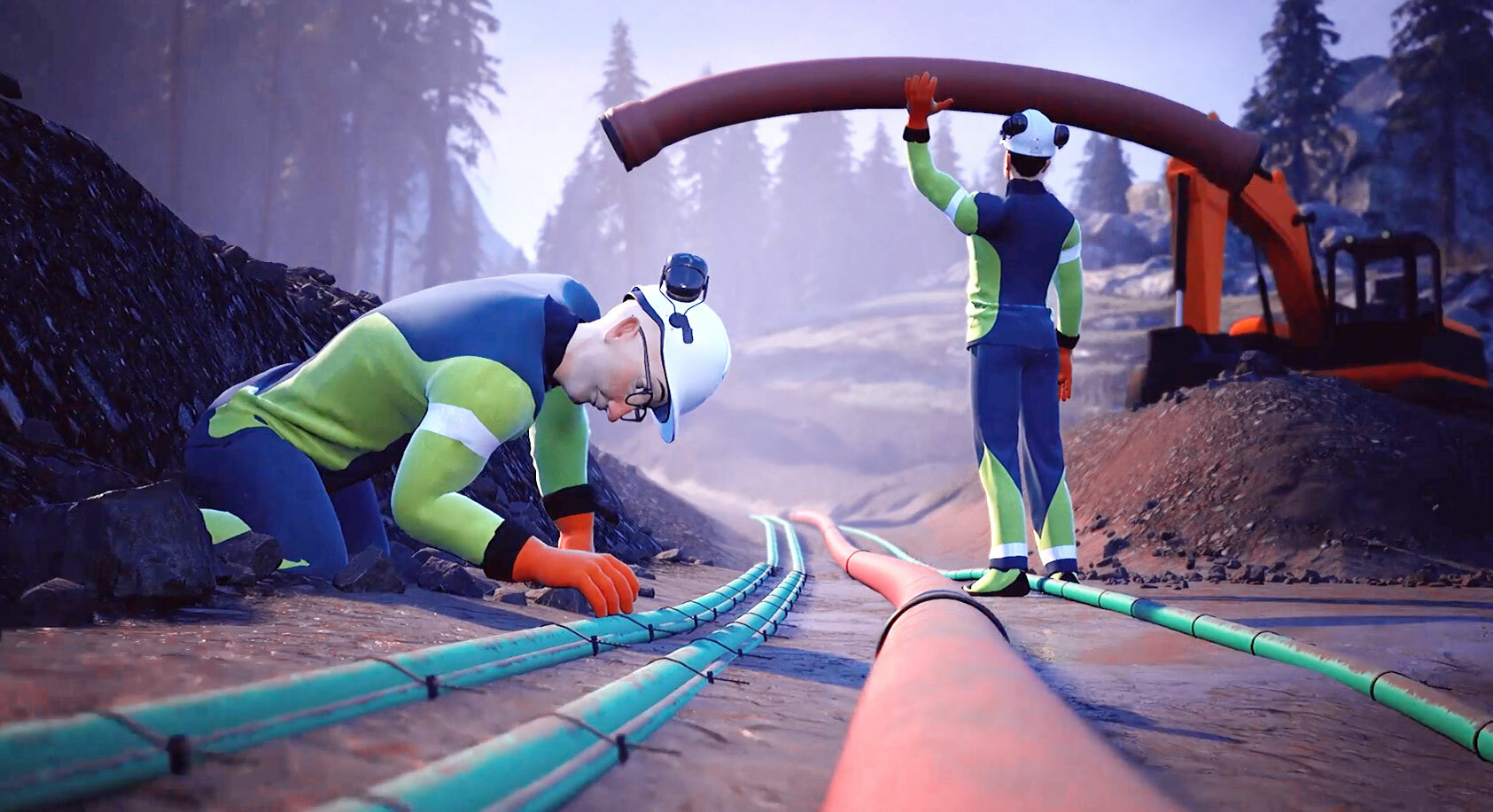 Forlegging av kabelrør