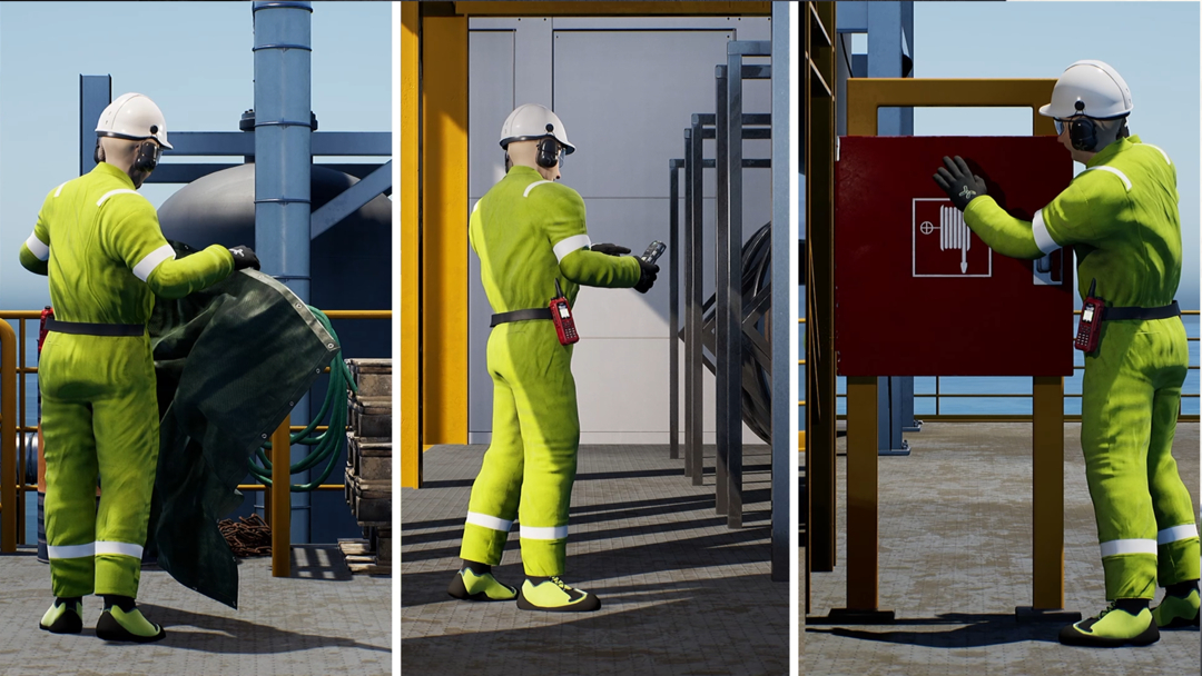 Ex for ISO fagene Personer arbeiderpa platform