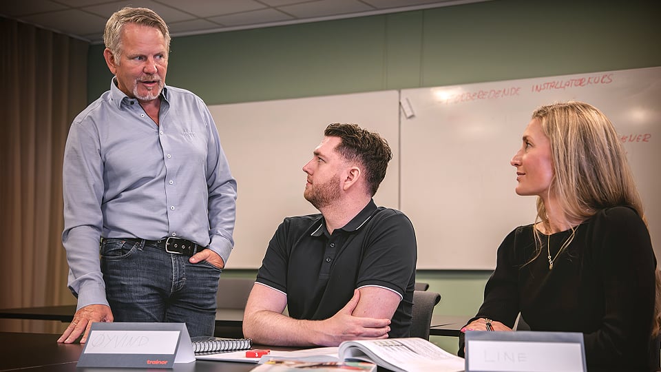 instructor engaging with course participants