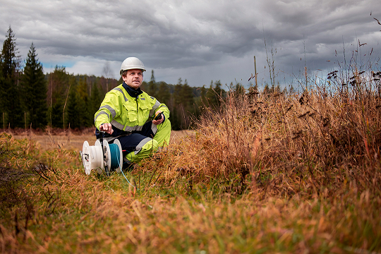 Using specialist equipment outdoors in field